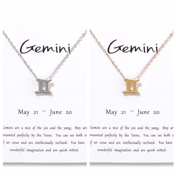 Gemini ♊️ Zodiac Sign Necklace - Picture 1 of 7